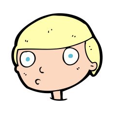 cartoon boy staring N28