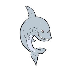 Funny Cartoon Shark N47