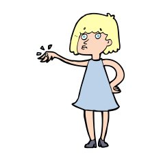 cartoon woman showing off engagement ring N15