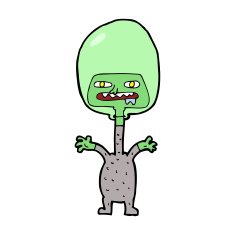 cartoon space alien N91