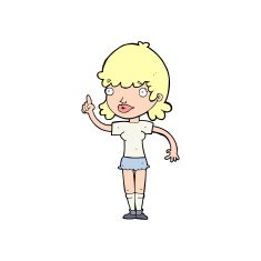 cartoon woman with idea N377