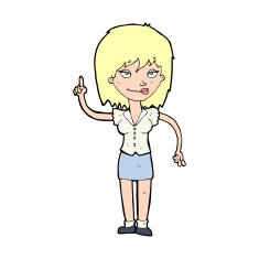 cartoon woman with idea N378