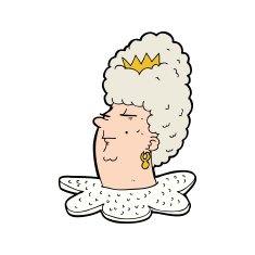 cartoon queen's head N12