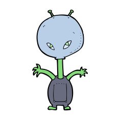 cartoon space alien N92