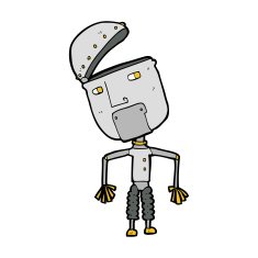 cartoon funny robot N123