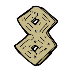 cartoon wooden number N97