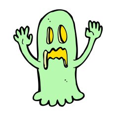 cartoon spooky ghost N137