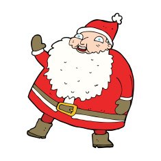 funny waving santa claus cartoon N31