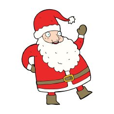 funny waving santa claus cartoon N32