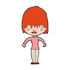 cartoon woman staring N46