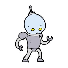 cartoon alien robot N28
