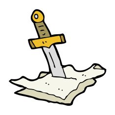 cartoon dagger in maps N11