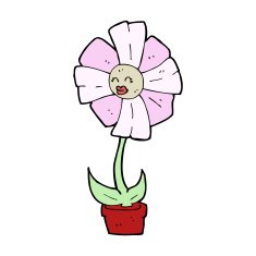 cartoon flower N622