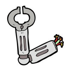 Cartoon Robot Arm N43
