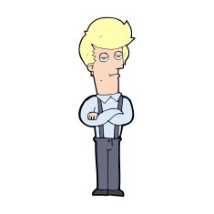 cartoon bored man N51