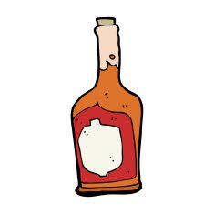 cartoon bottle of rum N15