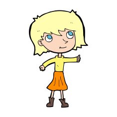 cartoon happy girl N144