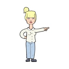 cartoon woman pointing N311