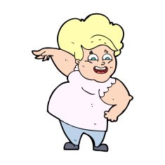 cartoon oveweight woman N15
