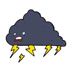 Cartoon Thundercloud N37