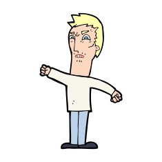 cartoon annoyed man N122