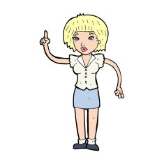 cartoon woman with idea N380