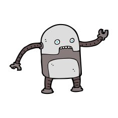 Funny Cartoon Robot N78
