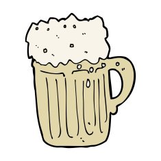 cartoon mug of beer N41