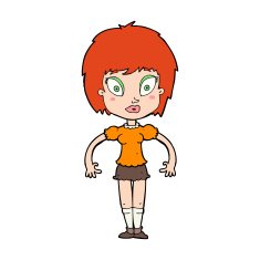 cartoon pretty girl N157