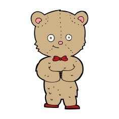 cartoon teddy bear N457