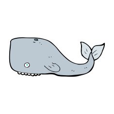 Cartoon Whale N126