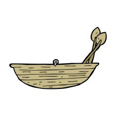 Cartoon Rowing Boat N36