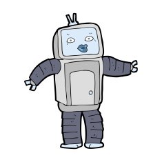 Funny Cartoon Robot N80