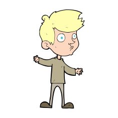 cartoon curious boy N61