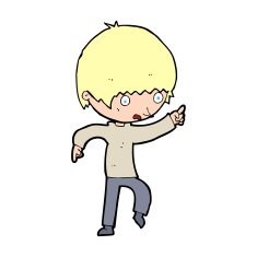 cartoon worried boy pointing N14