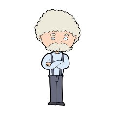 cartoon old man N41