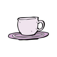 cartoon tea cup N45
