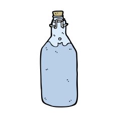 cartoon old style water bottle N6