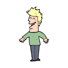 cartoon happy man N716