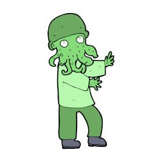 cartoon monster man N22