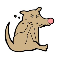 Cartoon Dog Scratching N13