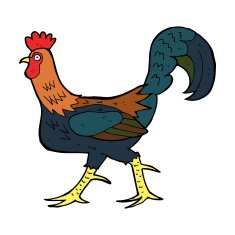 cartoon cockerel N43