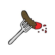 cartoon hotdog and ketchup N13
