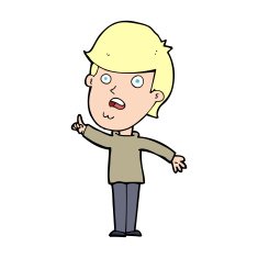 Cartoon Man Asking Question N114