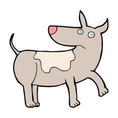 funny cartoon dog N34
