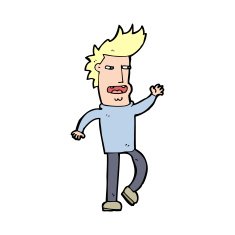 cartoon loudmouth man N15