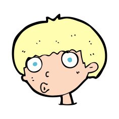 Cartoon Surprised Boy N45