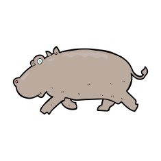 cartoon hippopotamus N24