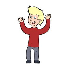 cartoon happy man N718