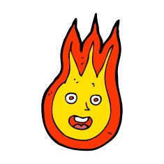 cartoon friendly fireball N28